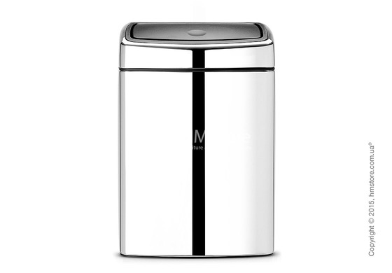 Ведро для мусора Brabantia Touch Bin 10 л, Brilliant Steel