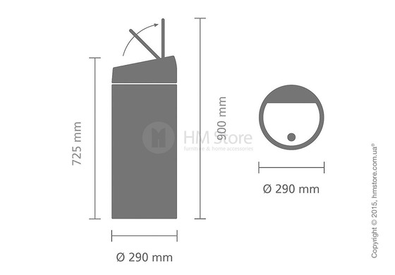 Ведро для мусора Brabantia Touch Bin 30 л, Lemon Yellow