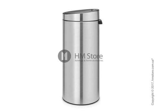 Ведро для мусора Brabantia Touch Bin New 30 л, Matt Steel Fingerprint Proof