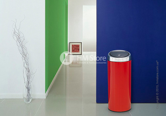 Ведро для мусора Brabantia Touch Bin 30 л, Lipstick Red
