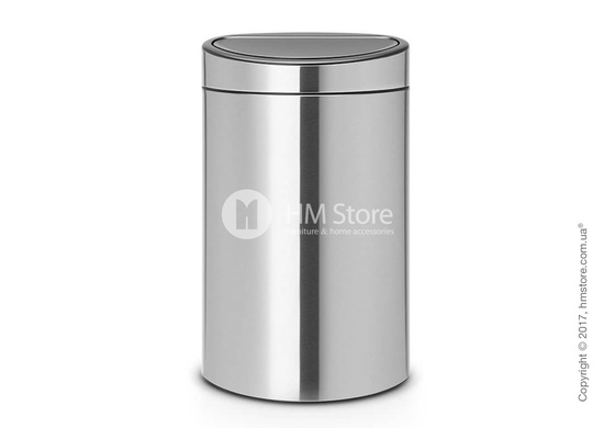 Ведро для мусора двухсекционное Brabantia Touch Bin New Recycle 23/10, Matt Steel