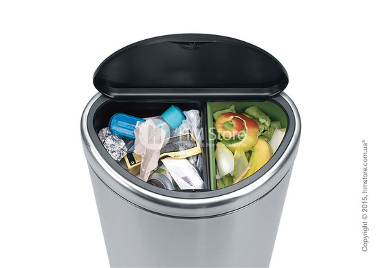 Ведро для мусора двухсекционное Brabantia Touch Bin New Recycle 23/10, Matt Steel