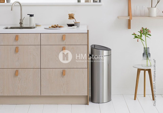Ведро для мусора двухсекционное Brabantia Touch Bin Recycle 23/10, Matt Steel Fingerprint Proof