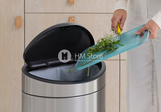 Ведро для мусора двухсекционное Brabantia Touch Bin Recycle 23/10, Matt Steel Fingerprint Proof