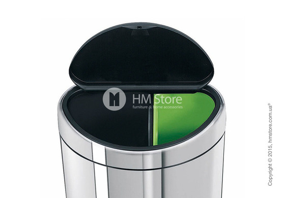 Ведро для мусора двухсекционное Brabantia Touch Bin Recycle 23/10, Matt Steel Fingerprint Proof