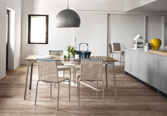 Стул Calligaris Web, Stackable metal chair, Metal matt red, Joy coating coral red and Metal matt optic white