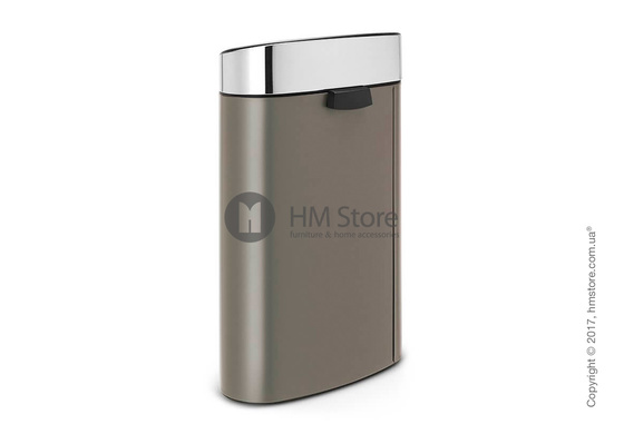 Ведро для мусора Brabantia Touch Bin New 40 л, Platinum with Brilliant Steel Lid