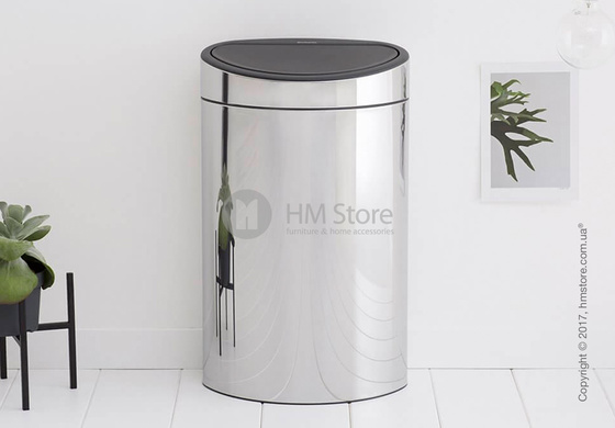 Ведро для мусора Brabantia Touch Bin New 40 л, Brilliant Steel