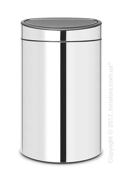Ведро для мусора Brabantia Touch Bin New 40 л, Brilliant Steel