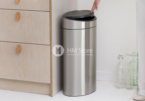 Ведро для мусора Brabantia Touch Bin New 40 л, Matt Steel