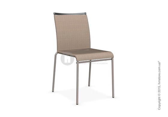 Стул Calligaris Web, Stackable metal chair, Metal matt taupe, Joy coating taupe and Metal matt black