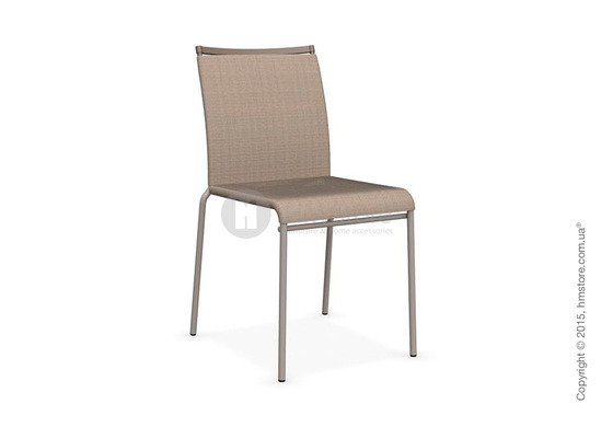 Стул Calligaris Web, Stackable metal chair, Metal matt taupe, Joy coating taupe and Metal matt taupe