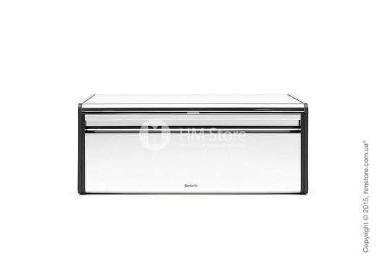 Хлебница Brabantia Fall Front Bread Bin, Brilliant Steel with Matt Black Sides Хлебница Brabantia Fall Front Bread Bin, Brilliant Steel with Matt Black Sides