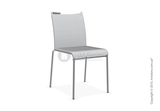 Стул Calligaris Web, Stackable metal chair, Metal chromed, Joy coating light grey and Metal chromed Стул Calligaris Web, Stackable metal chair, Metal chromed, Joy coating light grey and Metal chromed