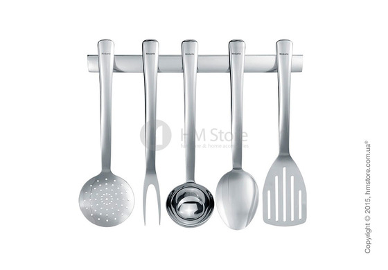 Держатель с набором кухонного инвентаря Brabantia S-Line Kitchen Tools, Brilliant Steel