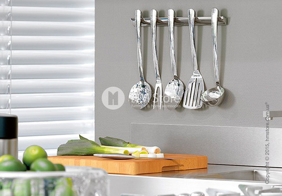 Держатель с набором кухонного инвентаря Brabantia S-Line Kitchen Tools, Brilliant Steel