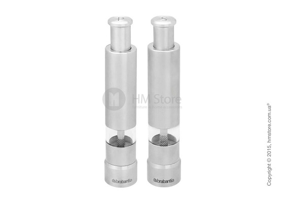 Набор мельниц для соли и перца Brabantia Salt and Pepper Crusher Set, Matt Steel
