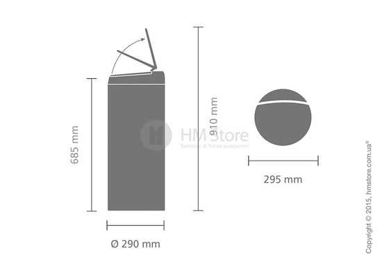 Ведро для мусора Brabantia FlipBIn 30 л, Anthracite Ведро для мусора Brabantia FlipBIn 30 л, Anthracite