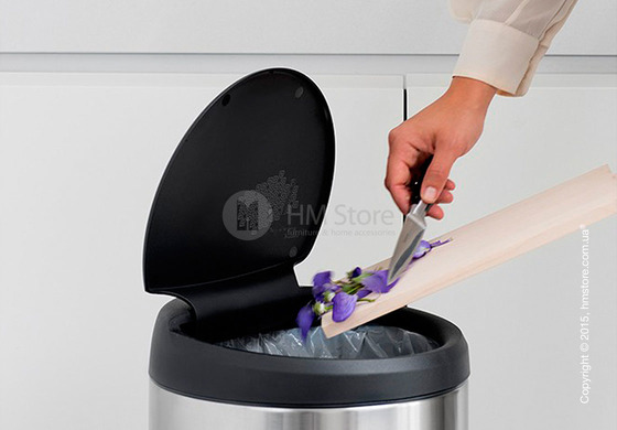 Ведро для мусора Brabantia FlipBIn 30 л, Matt Steel Fingerprint Proof