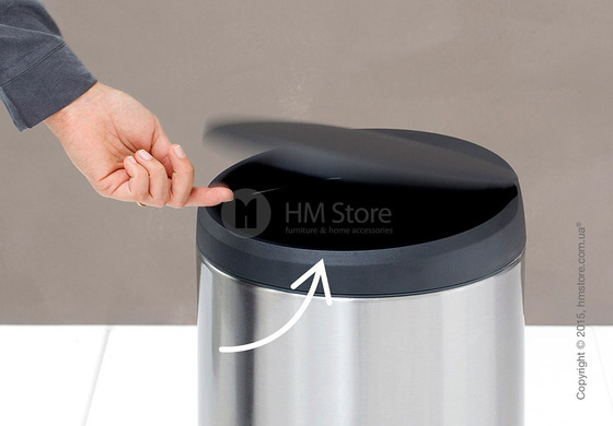 Ведро для мусора Brabantia FlipBIn 30 л, Matt Steel Fingerprint Proof