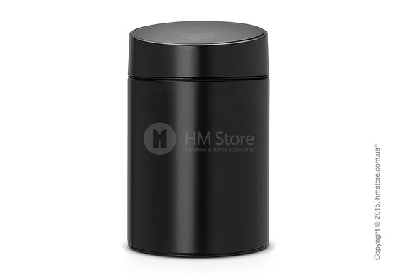 Ведро для мусора Brabantia Slide Bin 5 л, Black with Black Plastic Lid