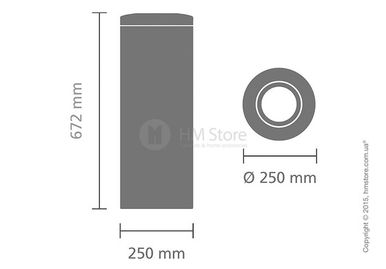 Ведро для мусора Brabantia Flame Guard 20 л, Matt Steel Ведро для мусора Brabantia Flame Guard 20 л, Matt Steel