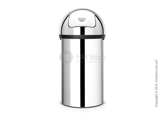 Ведро для мусора Brabantia Push Bin 60 л, Brilliant Steel