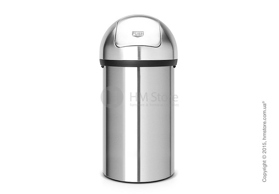 Ведро для мусора Brabantia Push Bin 60 л, Matt Steel