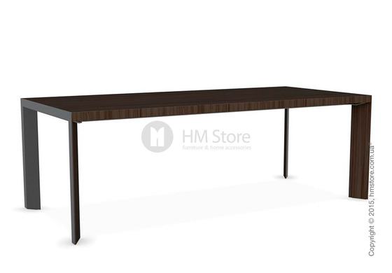 Стол Calligaris Lam, Wood and metal table, Veneer smoke and Metal matt black