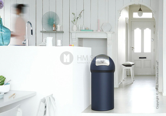 Ведро для мусора Brabantia Push Bin 60 л, Mineral Blue
