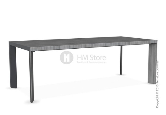 Стол Calligaris Lam, Wood and metal table, Veneer grey and Metal matt grey