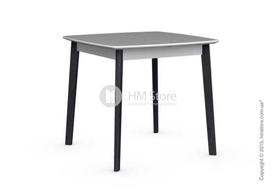 Стол Calligaris Cream Table, Square wooden extending table, Lacquered matt optic white and Solid wood graphite beech stained