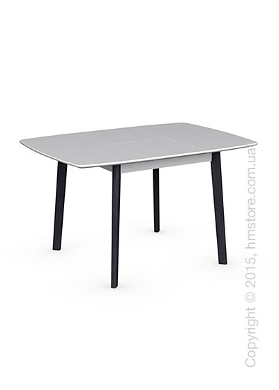 Стол Calligaris Cream Table, Square wooden extending table, Lacquered matt optic white and Solid wood graphite beech stained
