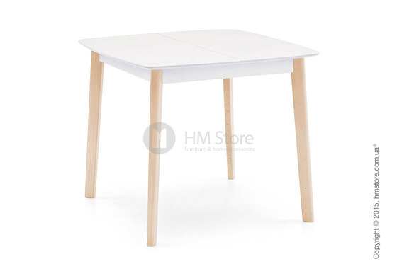 Стол Calligaris Cream Table, Square wooden extending table, Lacquered matt optic white and Lacquered matt optic white
