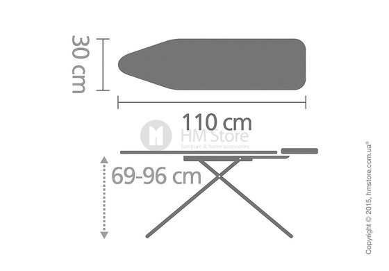 Гладильная доска Brabantia Steam Iron Rest, Ivory and Purple Anemone