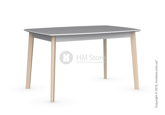 Стол Calligaris Cream Table, Rectangular wood extending table, Lacquered matt optic white and Solid wood bleached beechwood