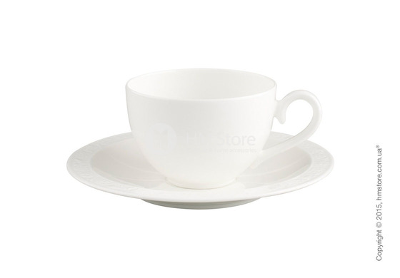 Чашка с блюдцем Villeroy & Boch коллекция White Pearl 200 мл, 2 предмета