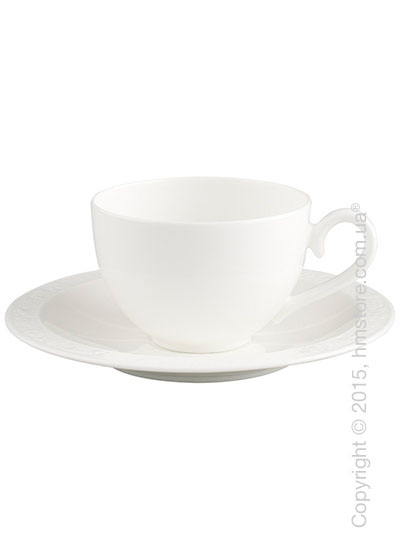 Чашка с блюдцем Villeroy & Boch коллекция White Pearl 200 мл, 2 предмета