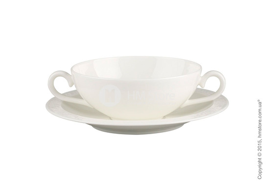 Набор фарфоровой посуды Villeroy & Boch коллекция White Pearl на 6 персон, 50 предметов