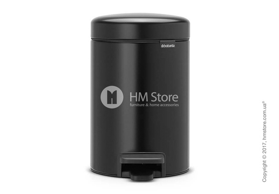 Ведро для мусора Brabantia Pedal Bin NewIcon 3 л, Matt Black