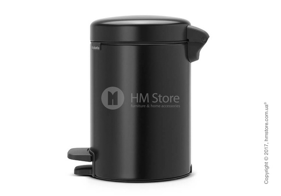 Ведро для мусора Brabantia Pedal Bin NewIcon 3 л, Matt Black