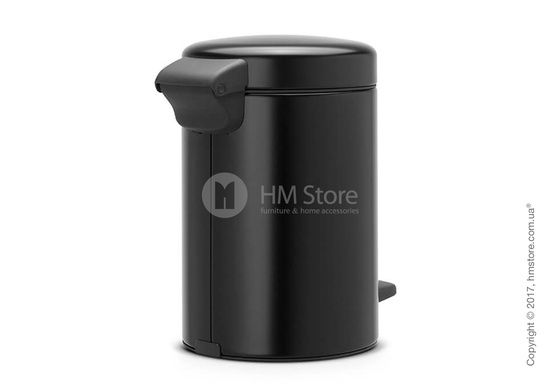 Ведро для мусора Brabantia Pedal Bin NewIcon 3 л, Matt Black