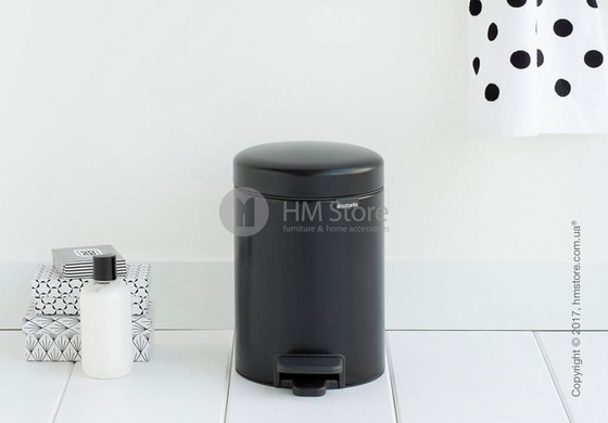 Ведро для мусора Brabantia Pedal Bin NewIcon 3 л, Matt Black
