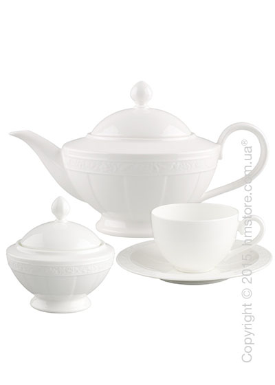 Чайный сервиз Villeroy & Boch коллекция White Pearl на 6 персон, 14 предметов