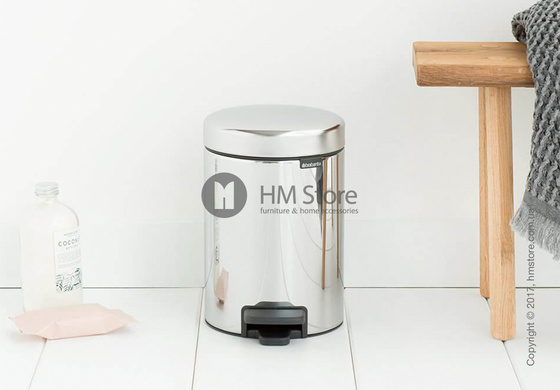 Ведро для мусора Brabantia Pedal Bin NewIcon 3 л, Brilliant Steel