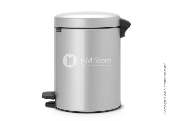 Ведро для мусора Brabantia Pedal Bin NewIcon 5 л, Metallic Grey