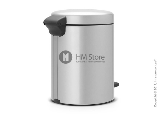 Ведро для мусора Brabantia Pedal Bin NewIcon 5 л, Metallic Grey