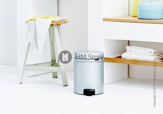 Ведро для мусора Brabantia Pedal Bin NewIcon 5 л, Metallic Grey