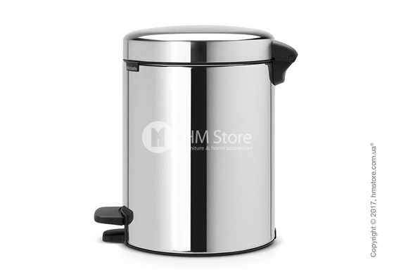 Ведро для мусора Brabantia Pedal Bin NewIcon 5 л, Blilliant Steel