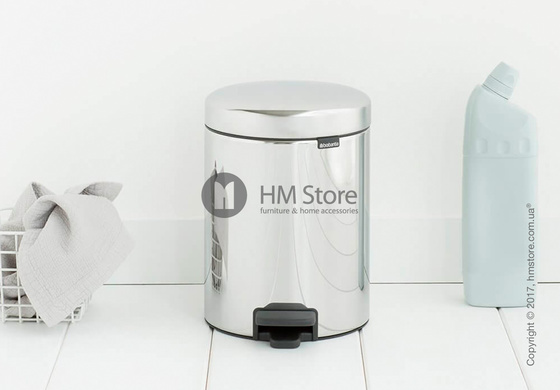 Ведро для мусора Brabantia Pedal Bin NewIcon 5 л, Blilliant Steel Ведро для мусора Brabantia Pedal Bin NewIcon 5 л, Blilliant Steel
